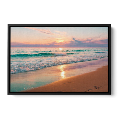 Corpus Christi Padre Island Front - Black Canvas Wall Art