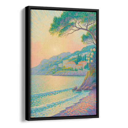 Cote d'Azur Bliss Side - Black Canvas Wall Art