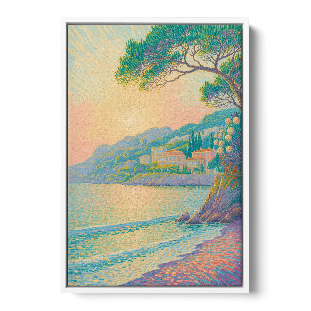 Cote d'Azur Bliss Front - White Canvas Wall Art