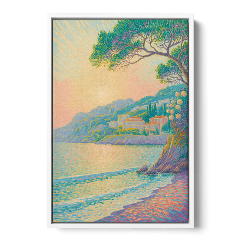Cote d'Azur Bliss Front - White Canvas Wall Art