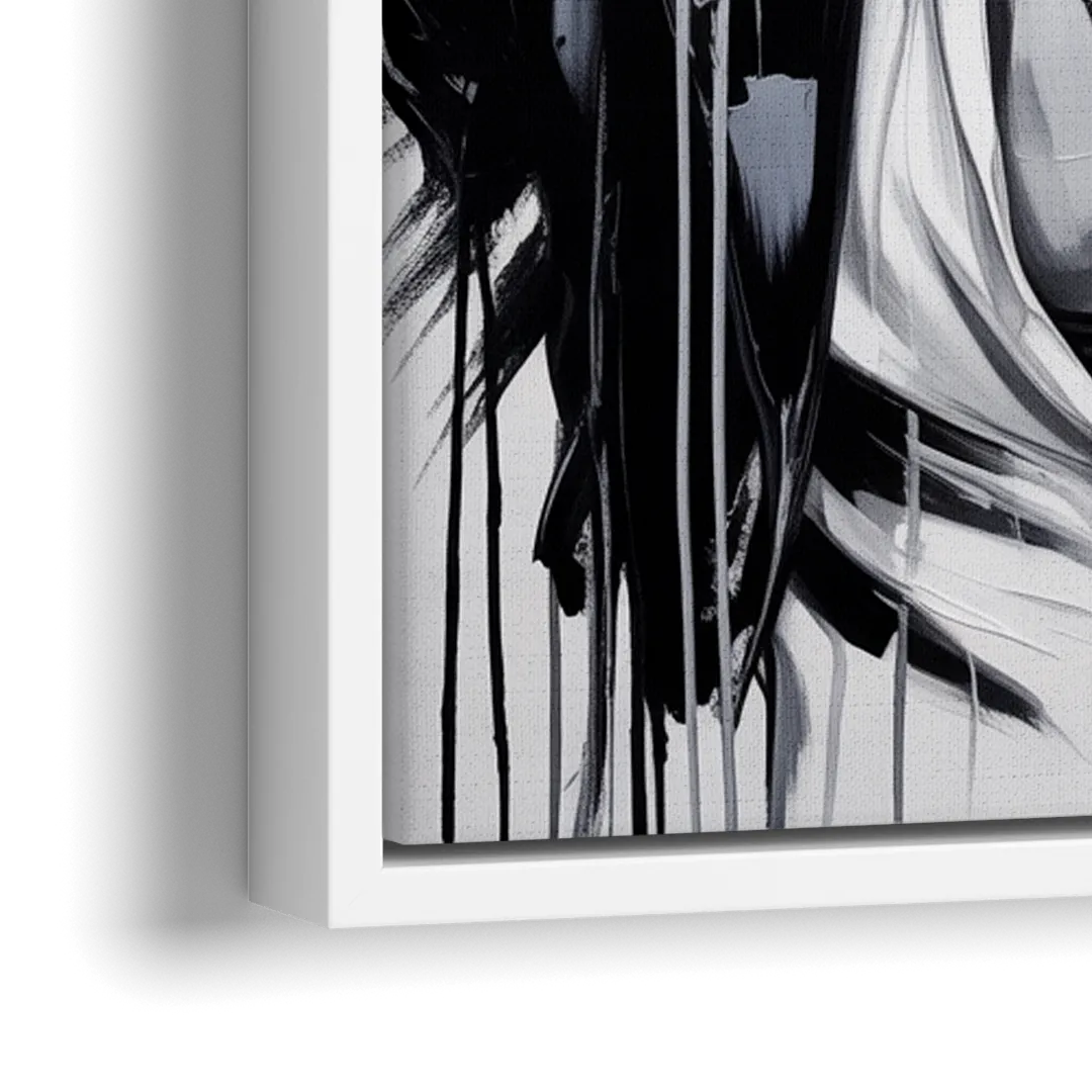 Crimson Charm - Close-Up White Frame Canvas