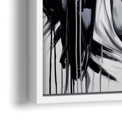 Crimson Charm - Close-Up White Frame Canvas