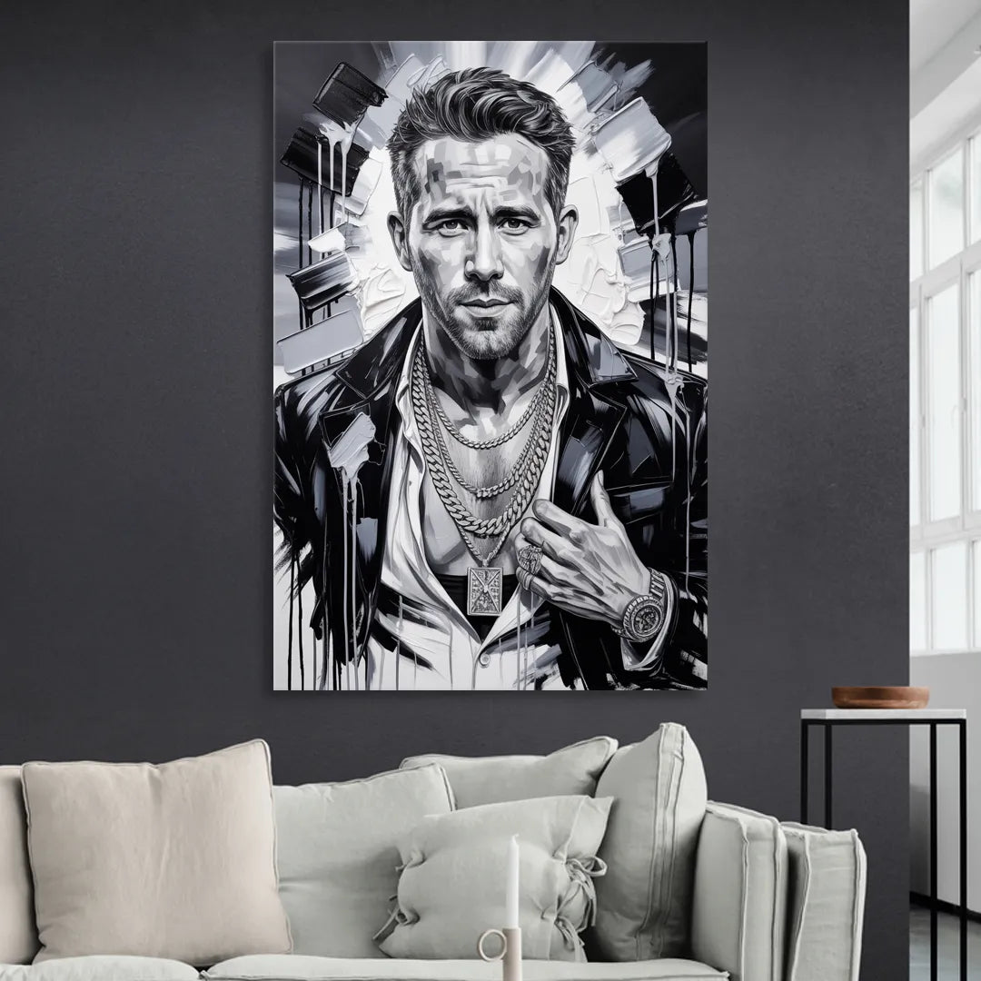 Crimson Charm Sitting Room - Canvas Wall Art