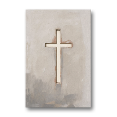 Cross Canvas Painting of Light Through Plaster - Canvas Wall Art - Front