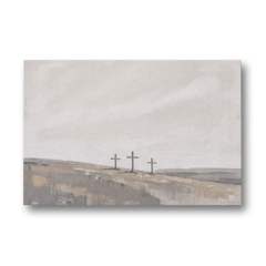 Cross Wall Art of Calvary Under a Quiet Sky - Canvas Wall Art - Front