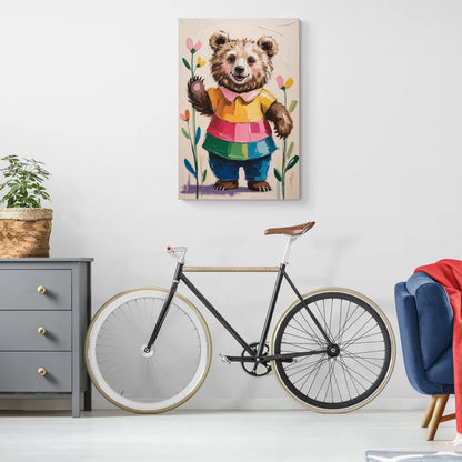 Cuddly Bear Nursery Rhyme - Canvas Wall Art Living Room