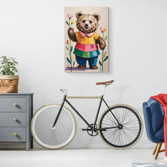 Cuddly Bear Nursery Rhyme - Canvas Wall Art Living Room