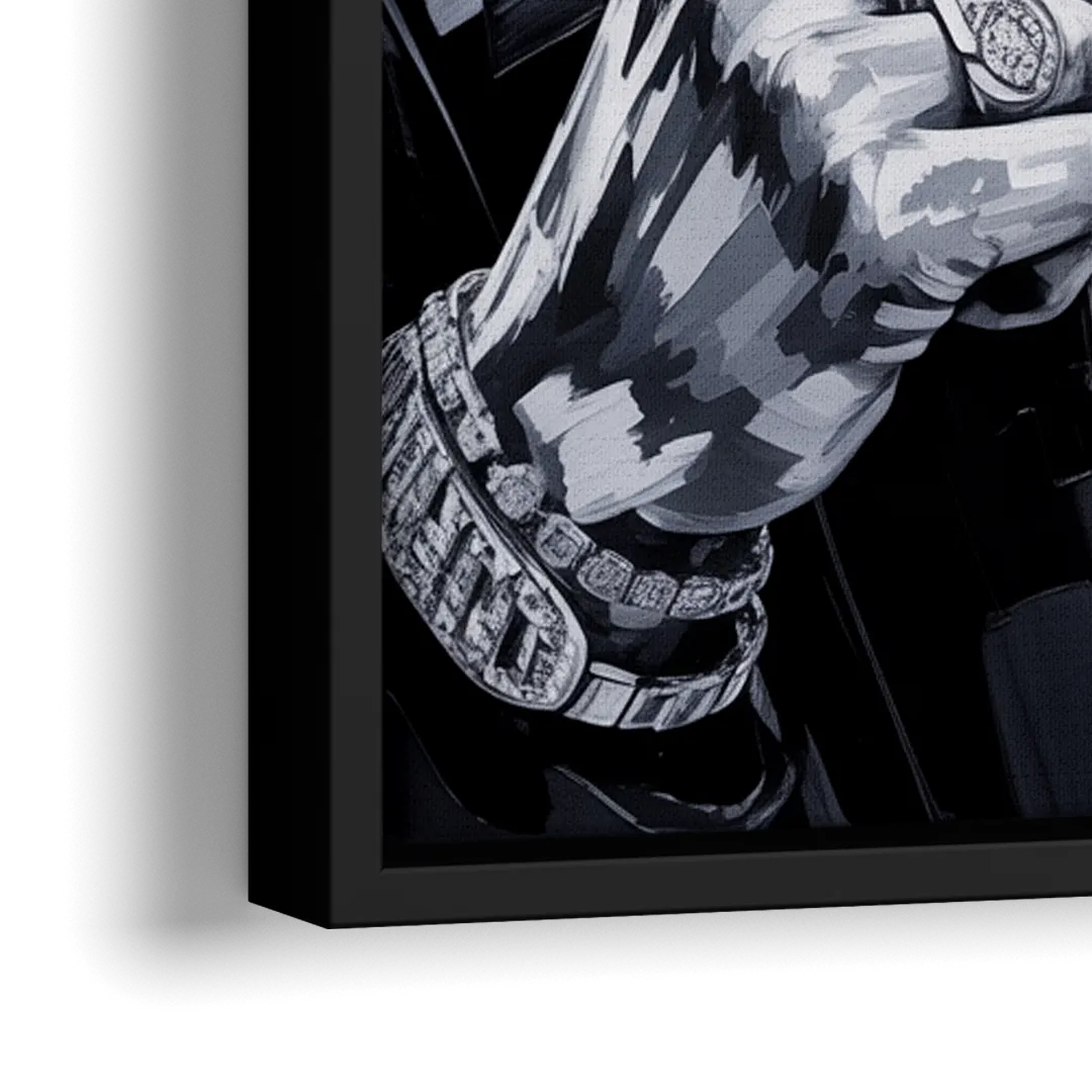 Daily Smile - Close-Up Black Frame Canvas