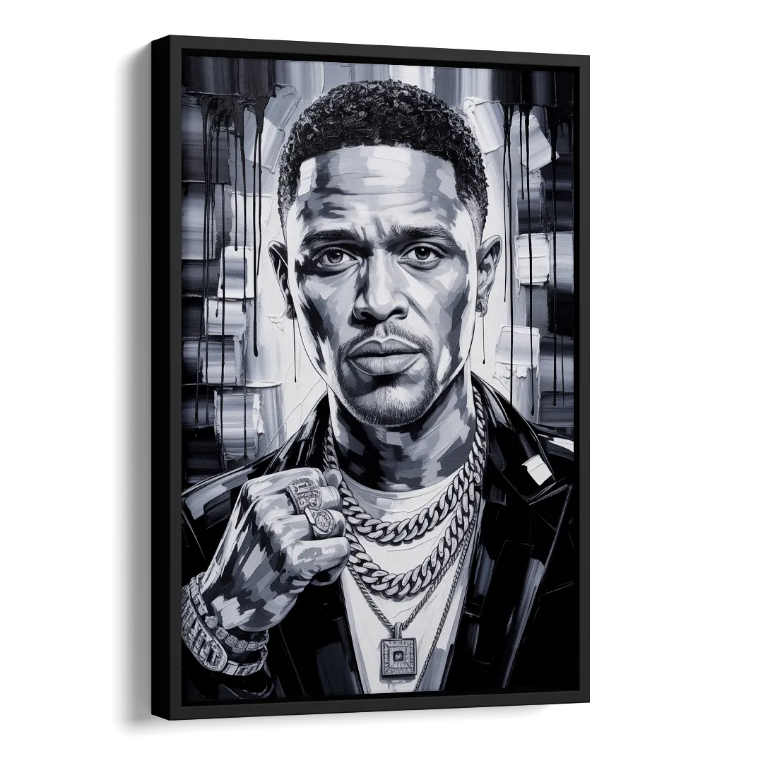 Daily Smile Side - Black Canvas Wall Art