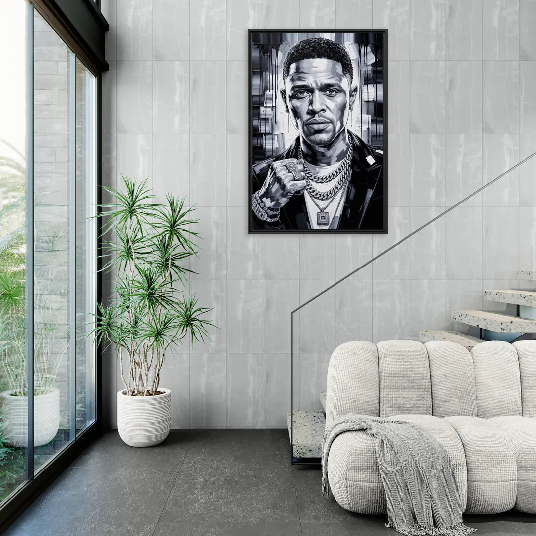 Daily Smile - Living Room Black Frame Canvas
