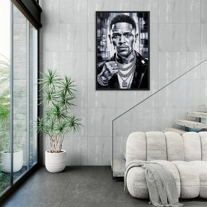 Daily Smile - Living Room Black Frame Canvas