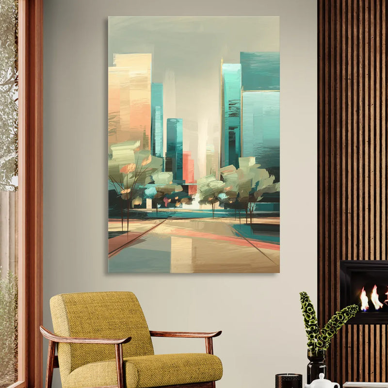 Dallas Arts District Sitting Room - Canvas Wall Art