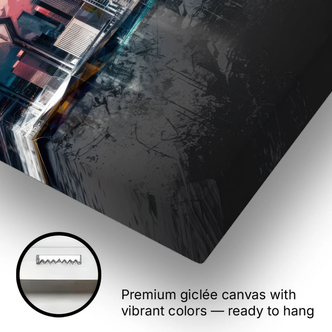 Dallas Cityscape Panorama - Canvas Wall Art - Gallery Wrap Corner