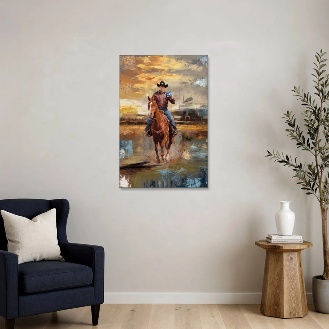 Dallas Cowboy Culture - Canvas Wall Art - Sofa - 24x36
