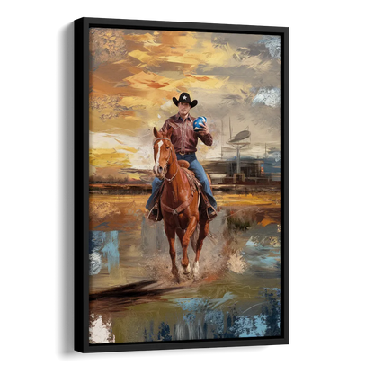 Dallas Cowboy Culture Side - Black Canvas Wall Art