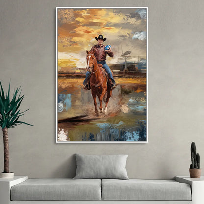 Dallas Cowboy Culture Living Room - White Canvas Wall Art