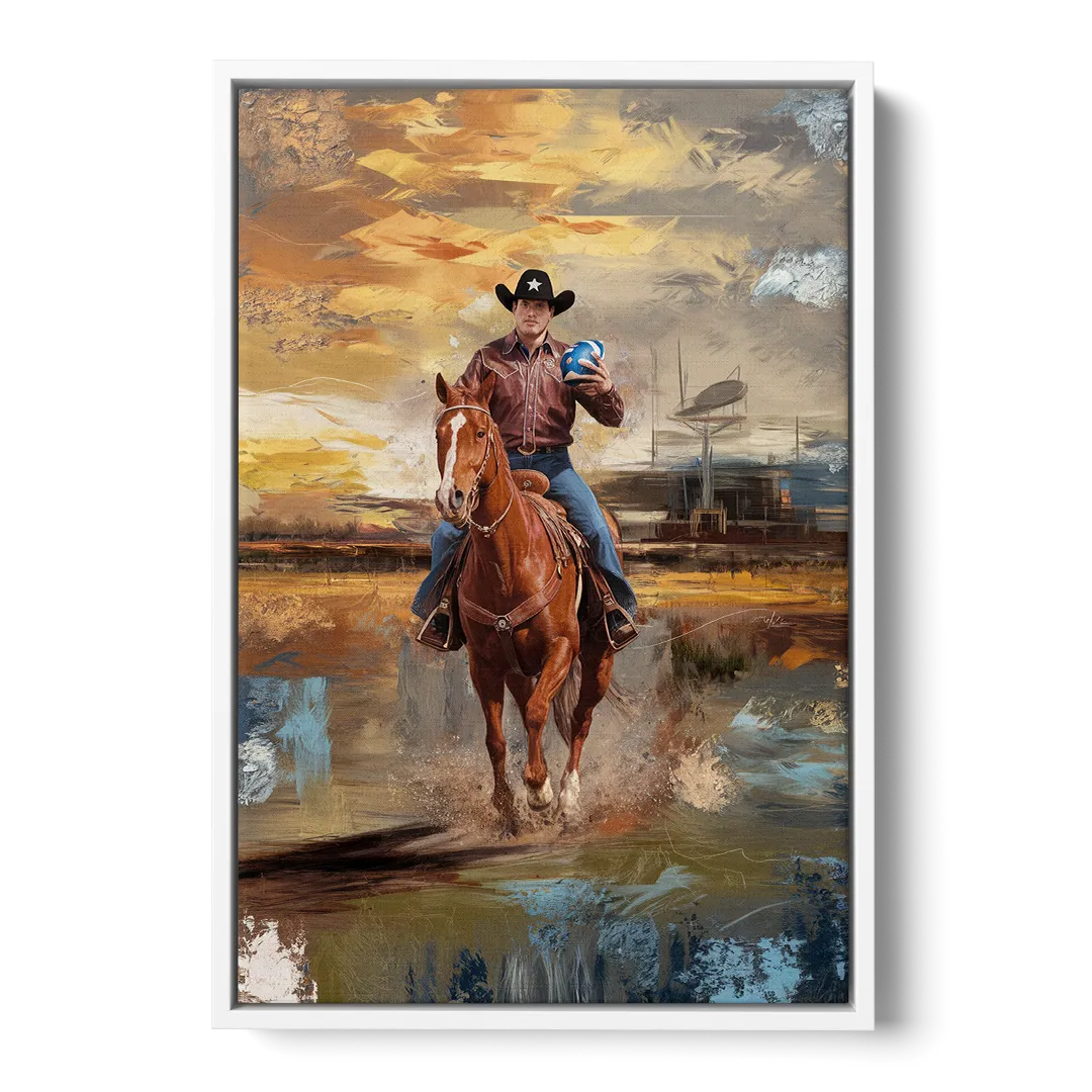 Dallas Cowboy Culture Front - White Canvas Wall Art