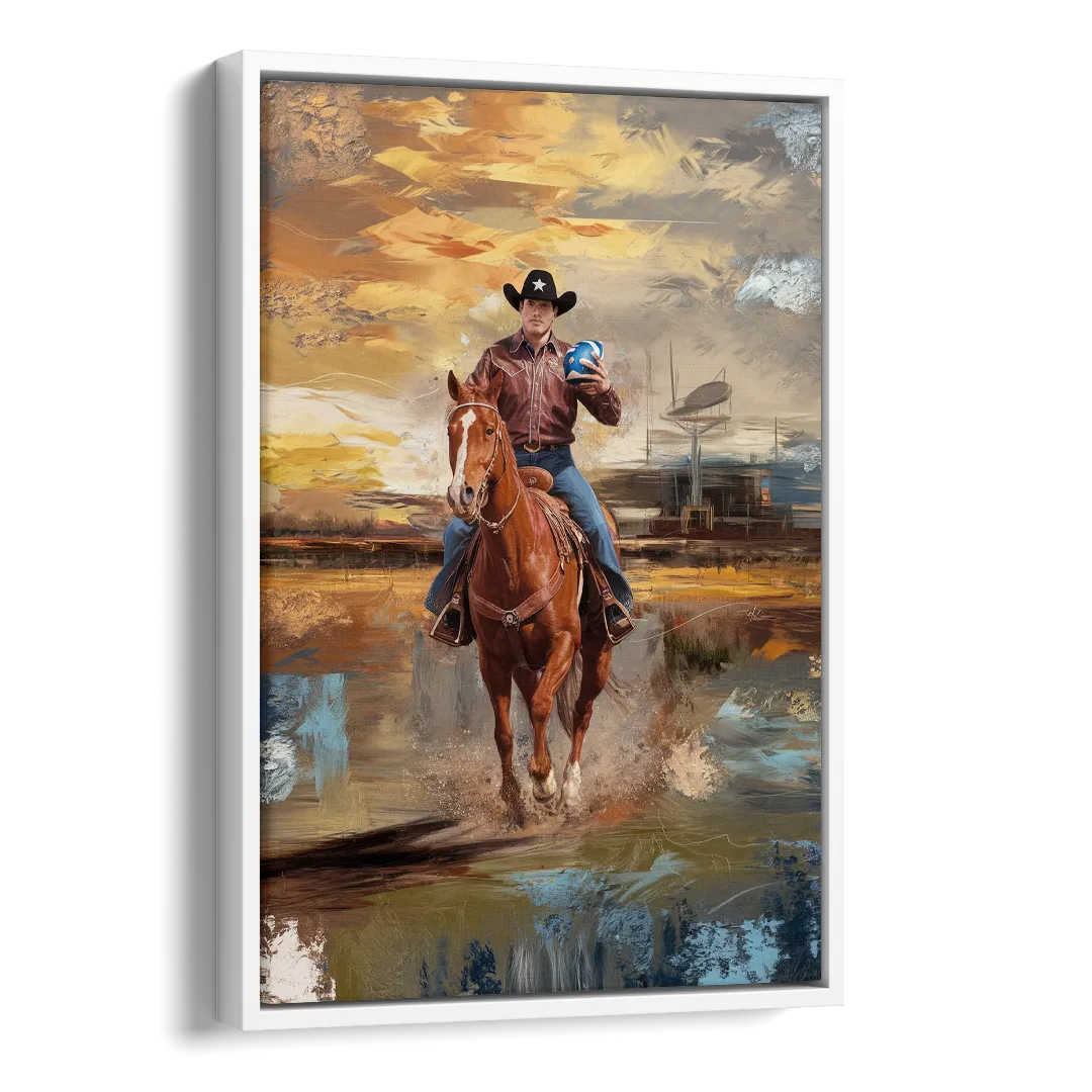 Dallas Cowboy Culture Side - White Canvas Wall Art