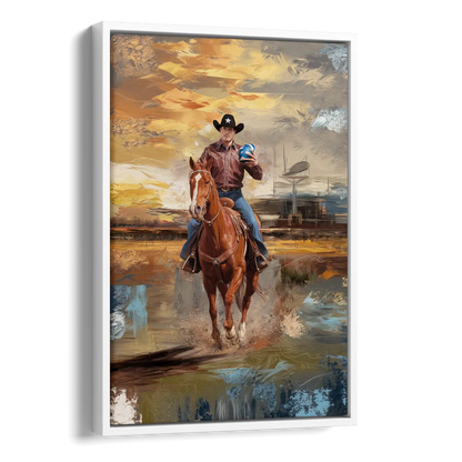 Dallas Cowboy Culture Side - White Canvas Wall Art