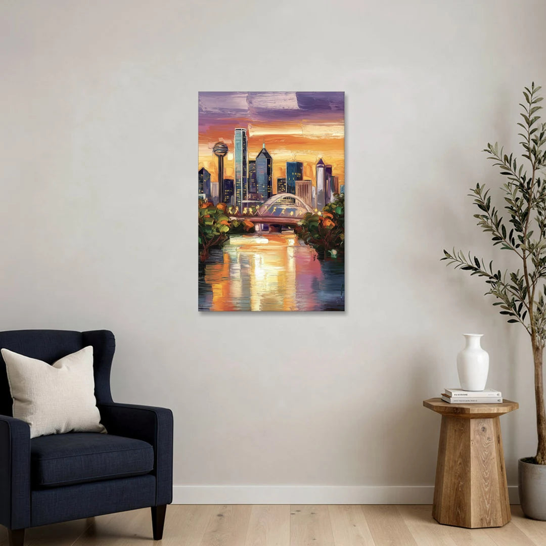 Dallas Cultural Heritage - Canvas Wall Art - Sofa - 24x36