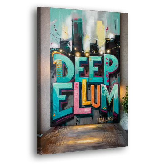 Dallas Deep Ellum Murals Side - Canvas Wall Art