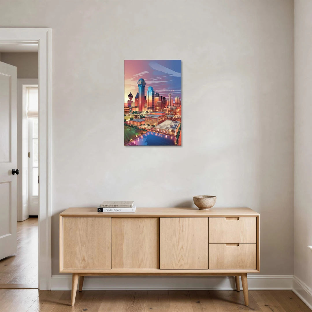 Dallas Downtown Views - Canvas Wall Art - Coffee Table - 20x30