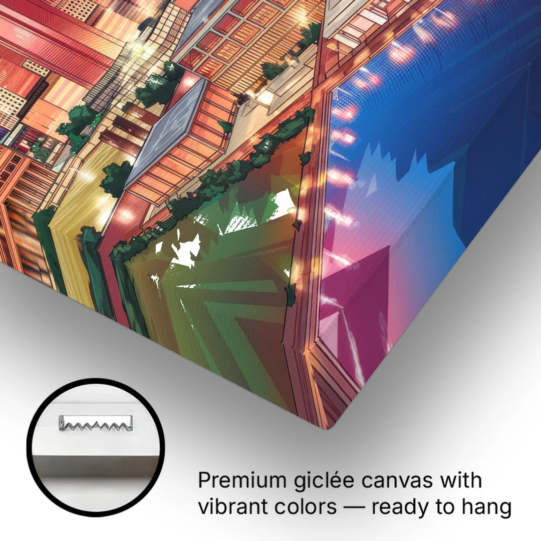 Dallas Downtown Views - Canvas Wall Art - Gallery Wrap Corner