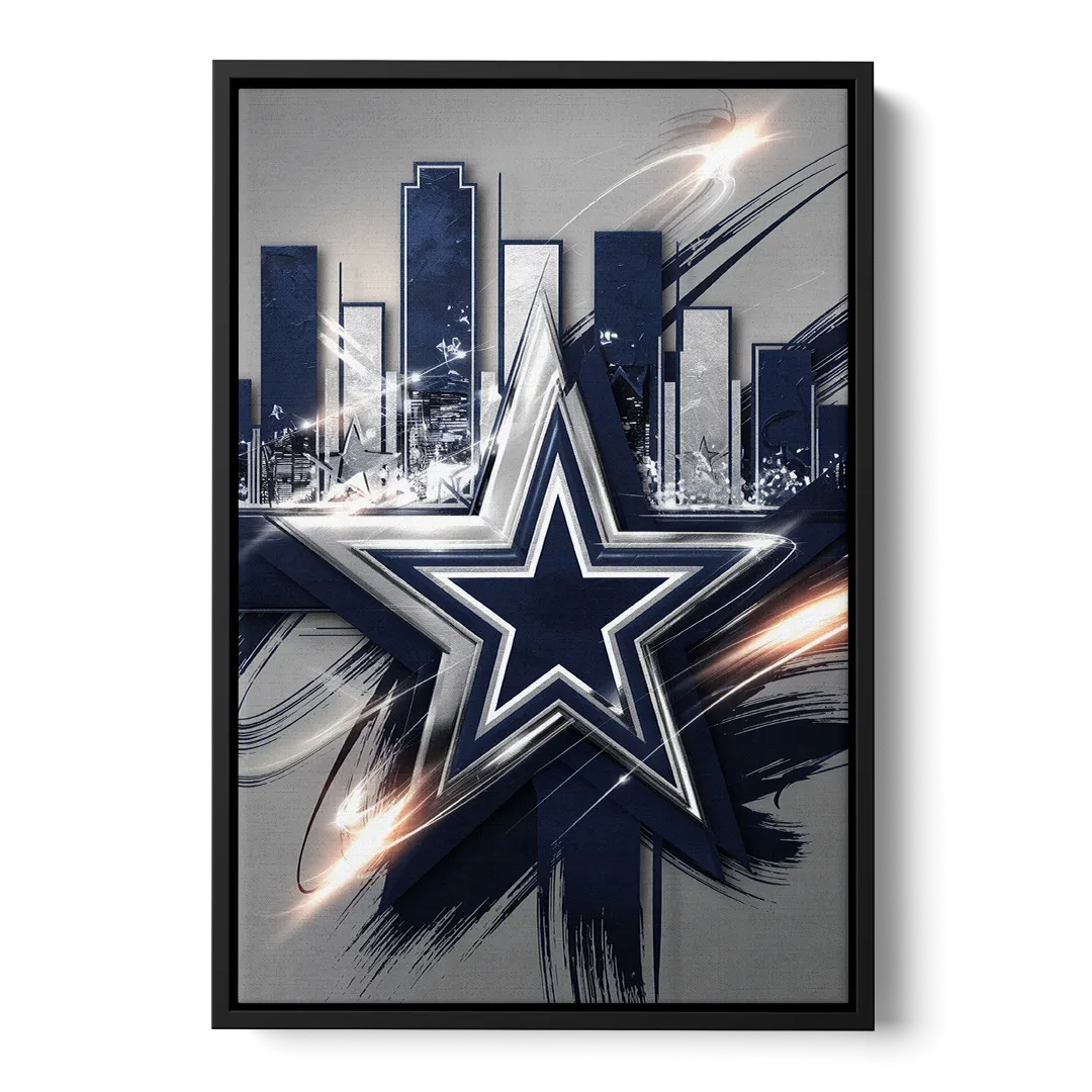 Dallas FC Team Spirit Front - Black Canvas Wall Art