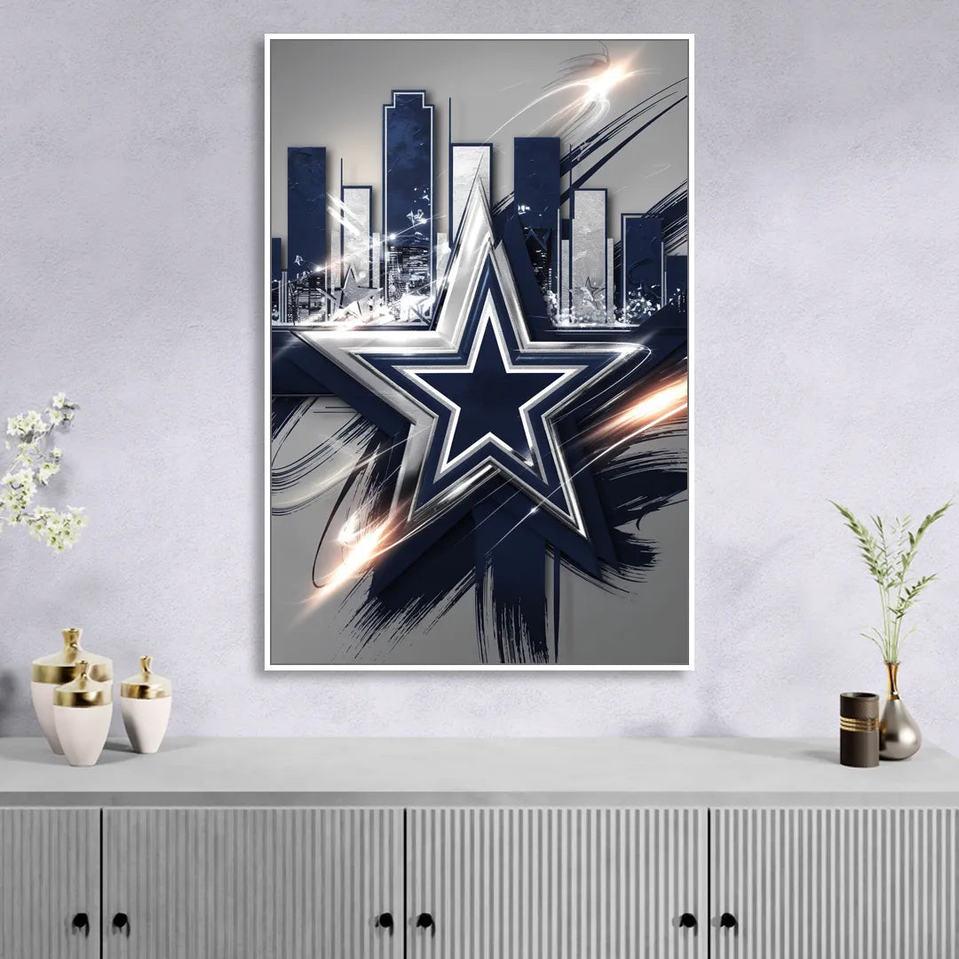 Dallas FC Team Spirit Sitting Room - White Canvas Wall Art