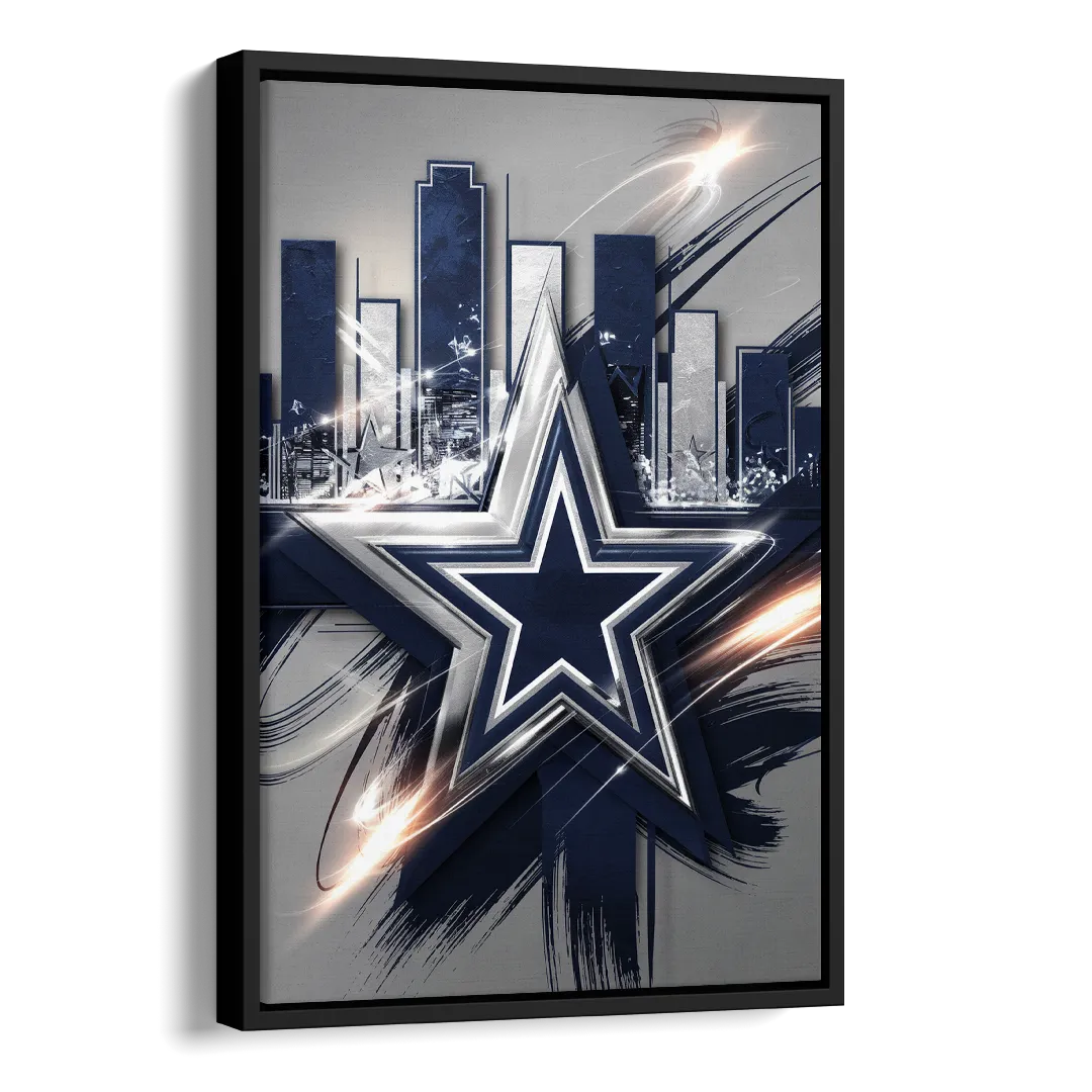 Dallas FC Team Spirit Side - Black Canvas Wall Art