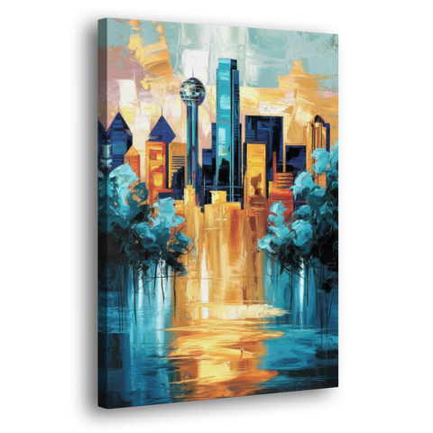 Dallas Historic Landmarks - Canvas Wall Art - Side