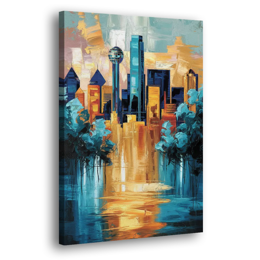 Dallas Historic Landmarks Side - Canvas Wall Art