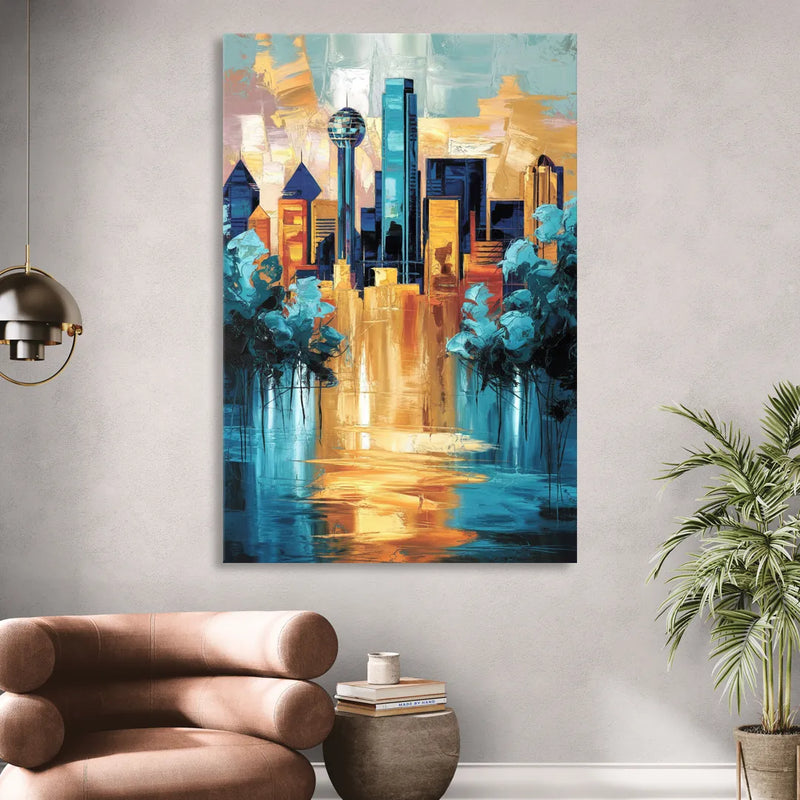 Dallas Historic Landmarks Living Room - Canvas Wall Art