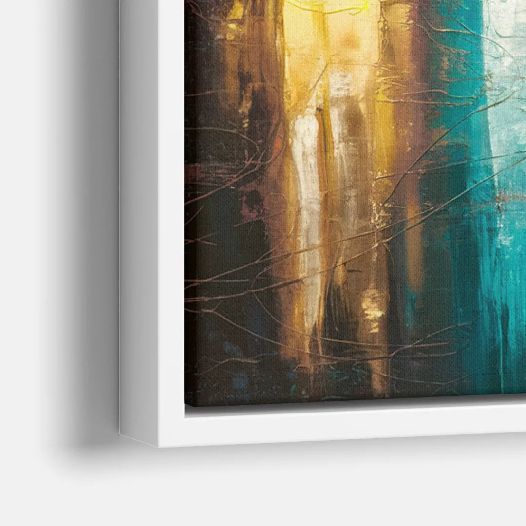Dallas Iconic Skyline - Close-Up White Frame Canvas
