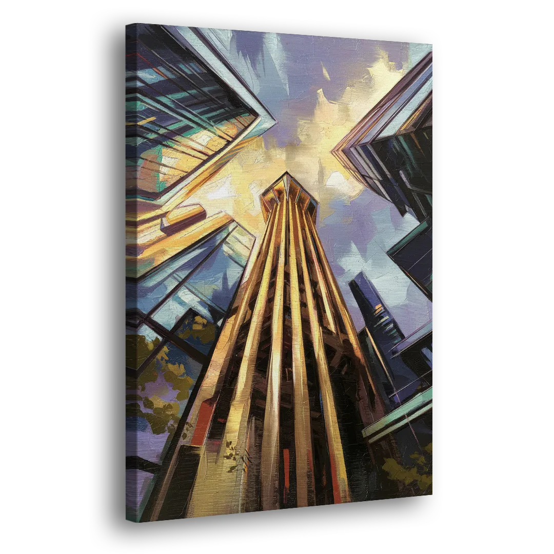 Dallas Modern Architecture Side - Canvas Wall Art