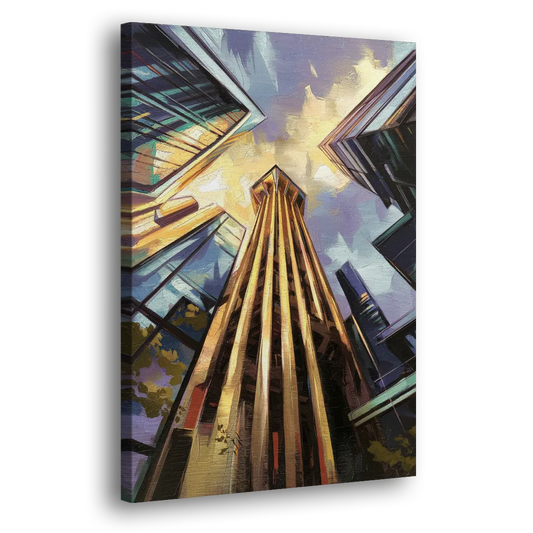 Dallas Modern Architecture Side - Canvas Wall Art