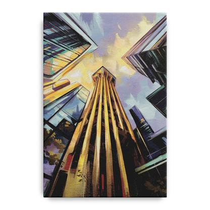 Dallas Modern Architecture Front - Canvas Wall Art