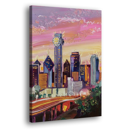 Dallas Neighborhood Charm Side - Canvas Wall Art
