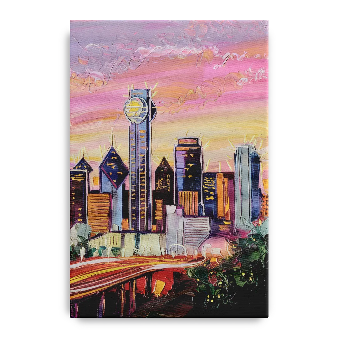 Dallas Neighborhood Charm Front - Canvas Wall Art