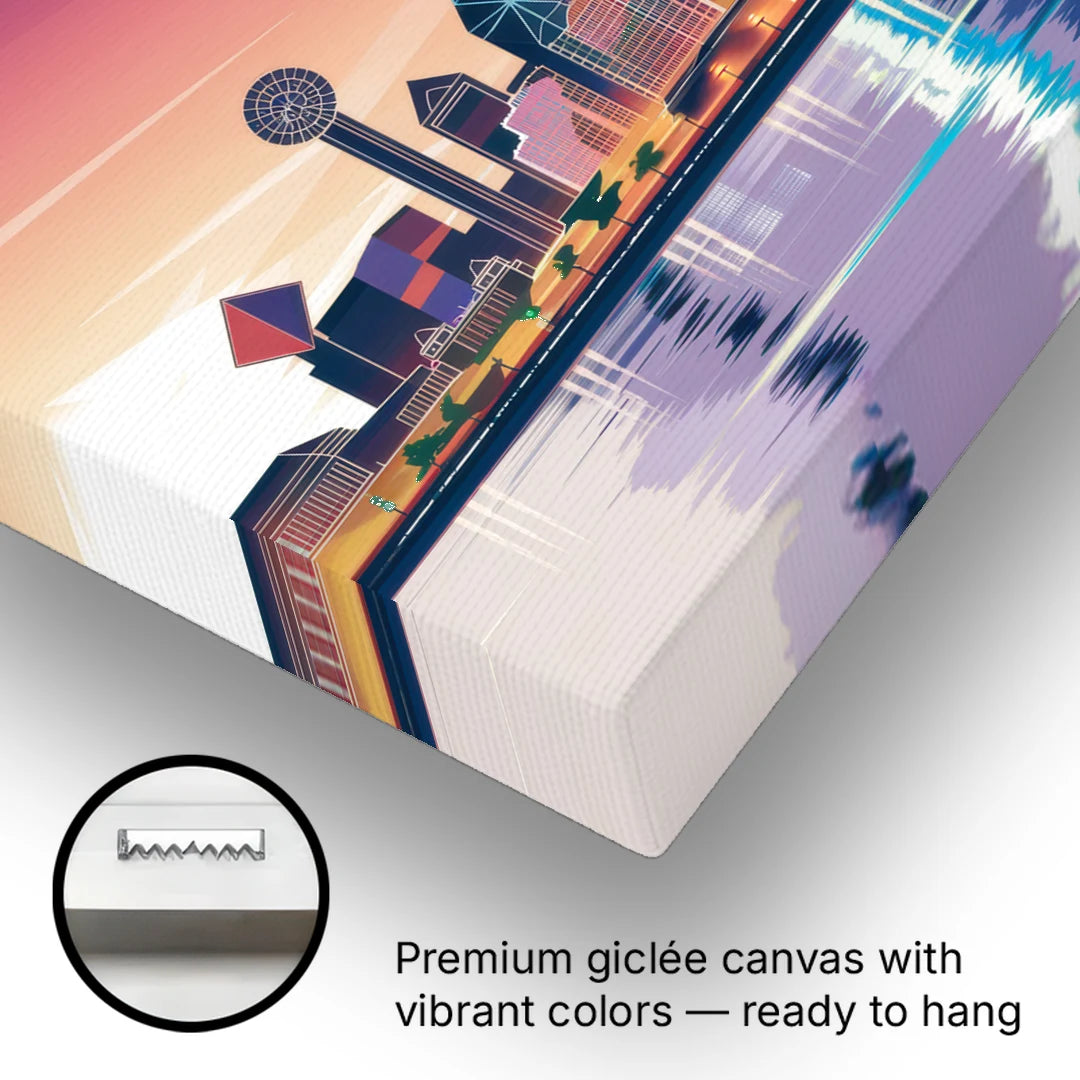 Dallas Scenic Skies - Canvas Wall Art - Gallery Wrap Corner
