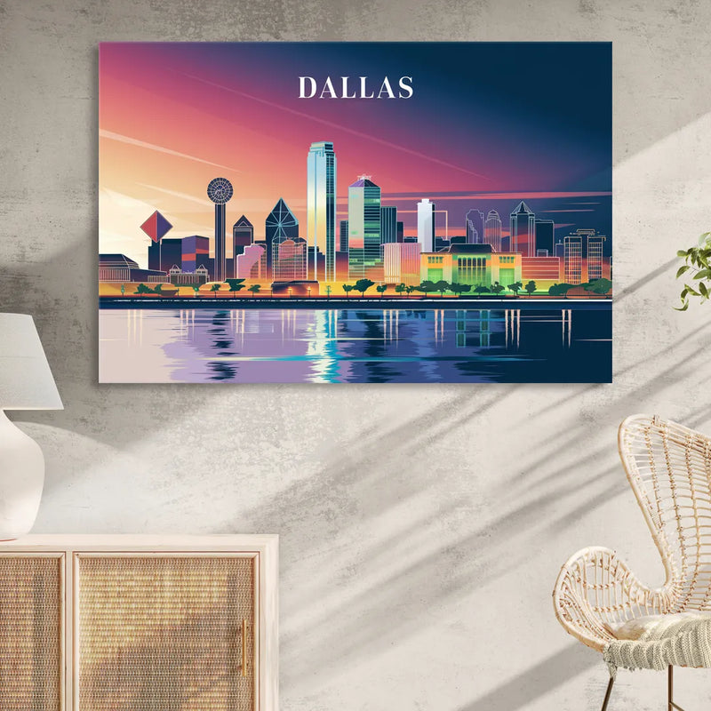 Dallas Scenic Skies Living Room - Canvas Wall Art