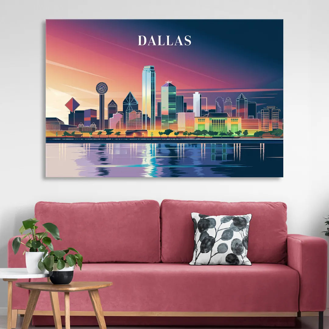 Dallas Scenic Skies Sitting Room - Canvas Wall Art