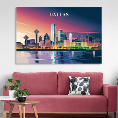 Dallas Scenic Skies Sitting Room - Canvas Wall Art