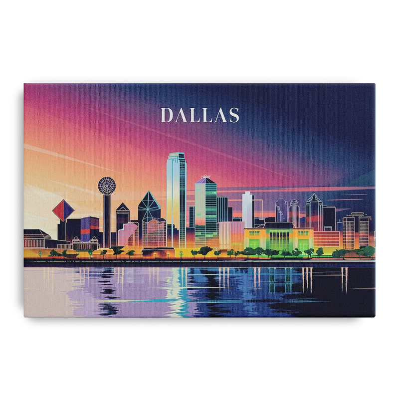 Dallas Scenic Skies Front - Canvas Wall Art