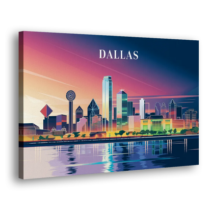 Dallas Scenic Skies Side - Canvas Wall Art