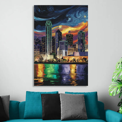 Dallas Scenic Views Living Room - Canvas Wall Art