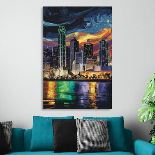 Dallas Scenic Views Living Room - Canvas Wall Art