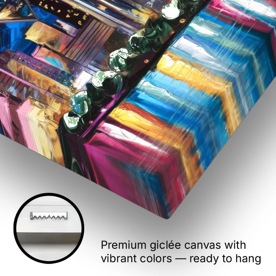 Dallas Skyline at Sunset - Canvas Wall Art - Gallery Wrap Corner