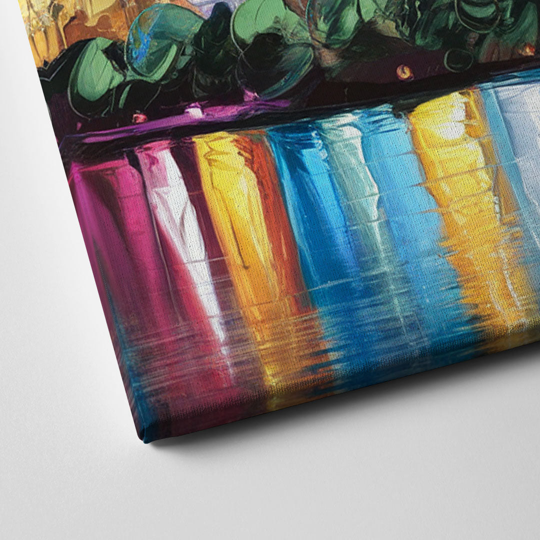 Dallas Skyline at Sunset Canvas Close Up