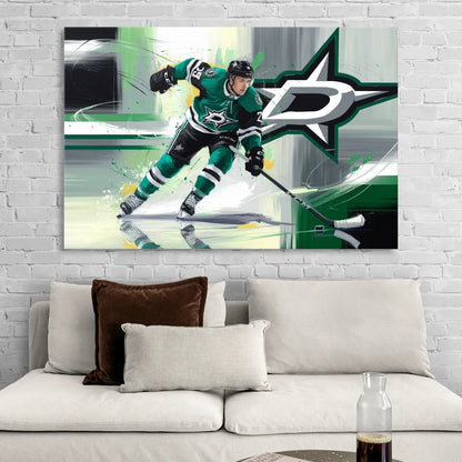 Dallas Stars Hockey Sitting Room - Canvas Wall Art